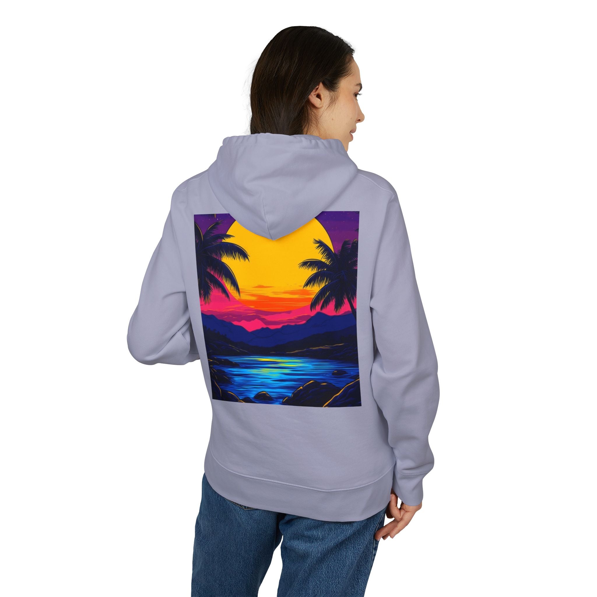 Tropical Sunset Hoodie - Unisex Cruise Style with Beach Vibes