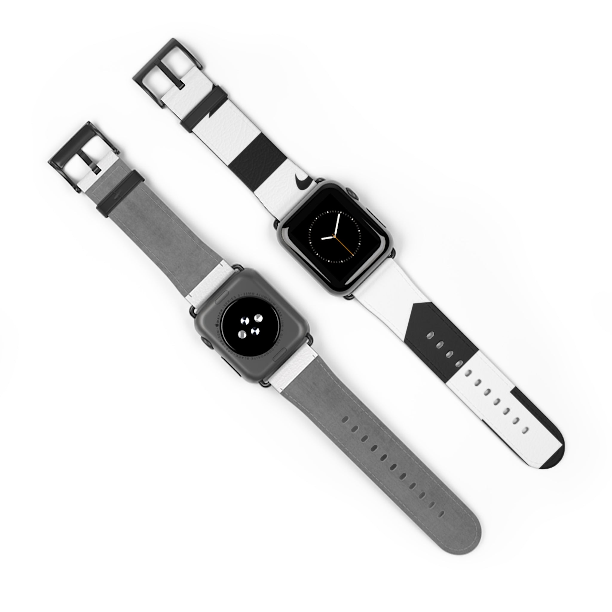 Stylish Black and White Watch Band - Modern Design for Everyday Wear