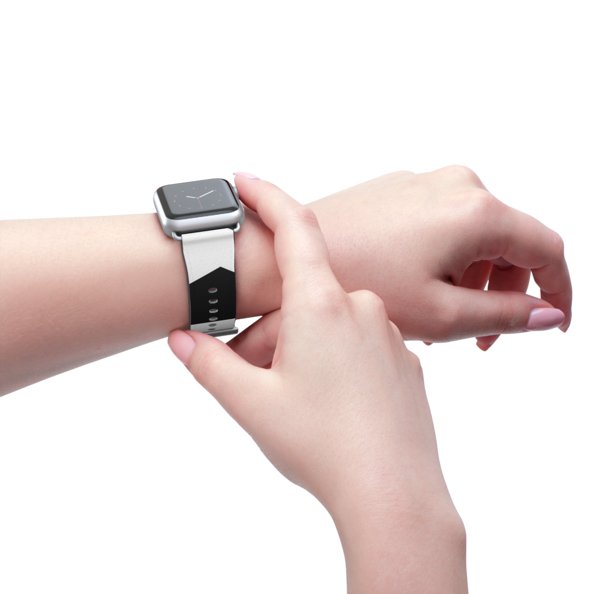 Stylish Black and White Watch Band - Modern Design for Everyday Wear