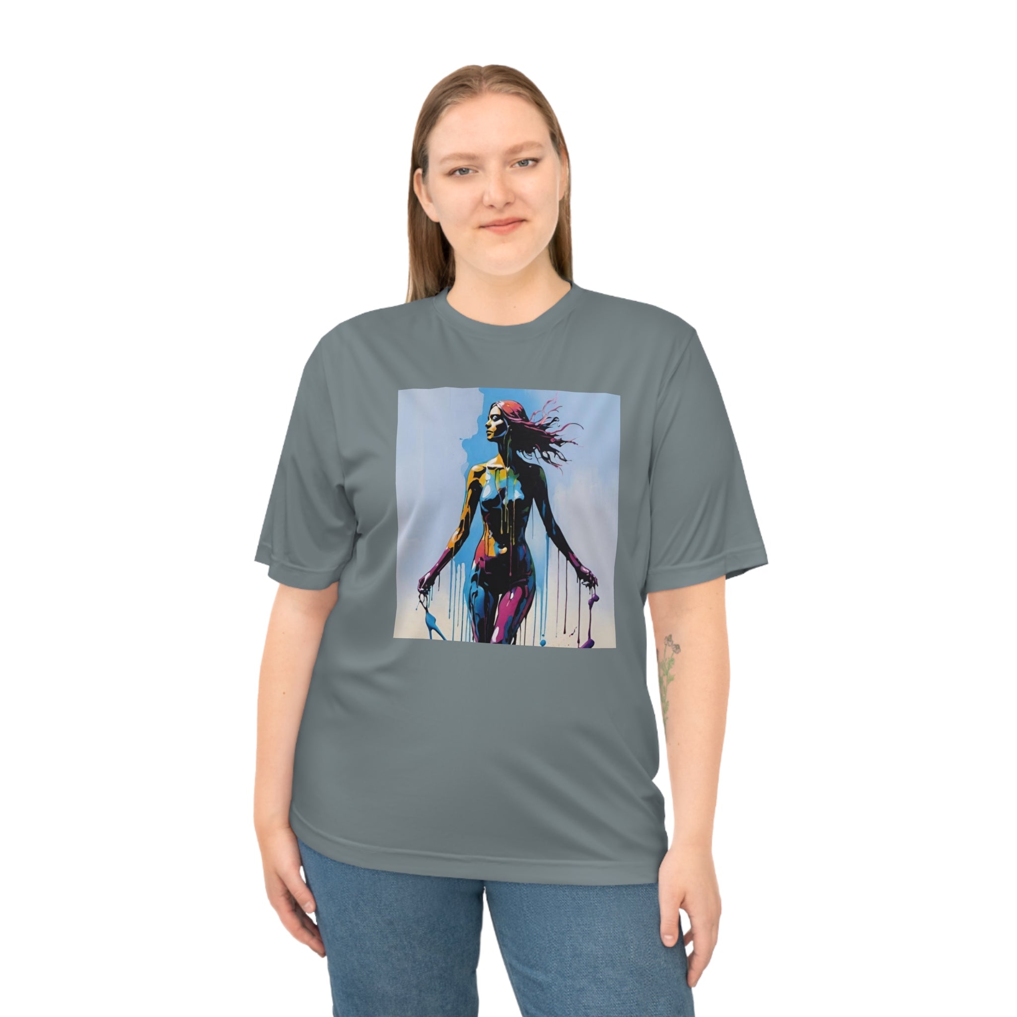 Unisex Zone Performance T-Shirt - Vibrant Street Art Design, Perfect for Active Lifestyles