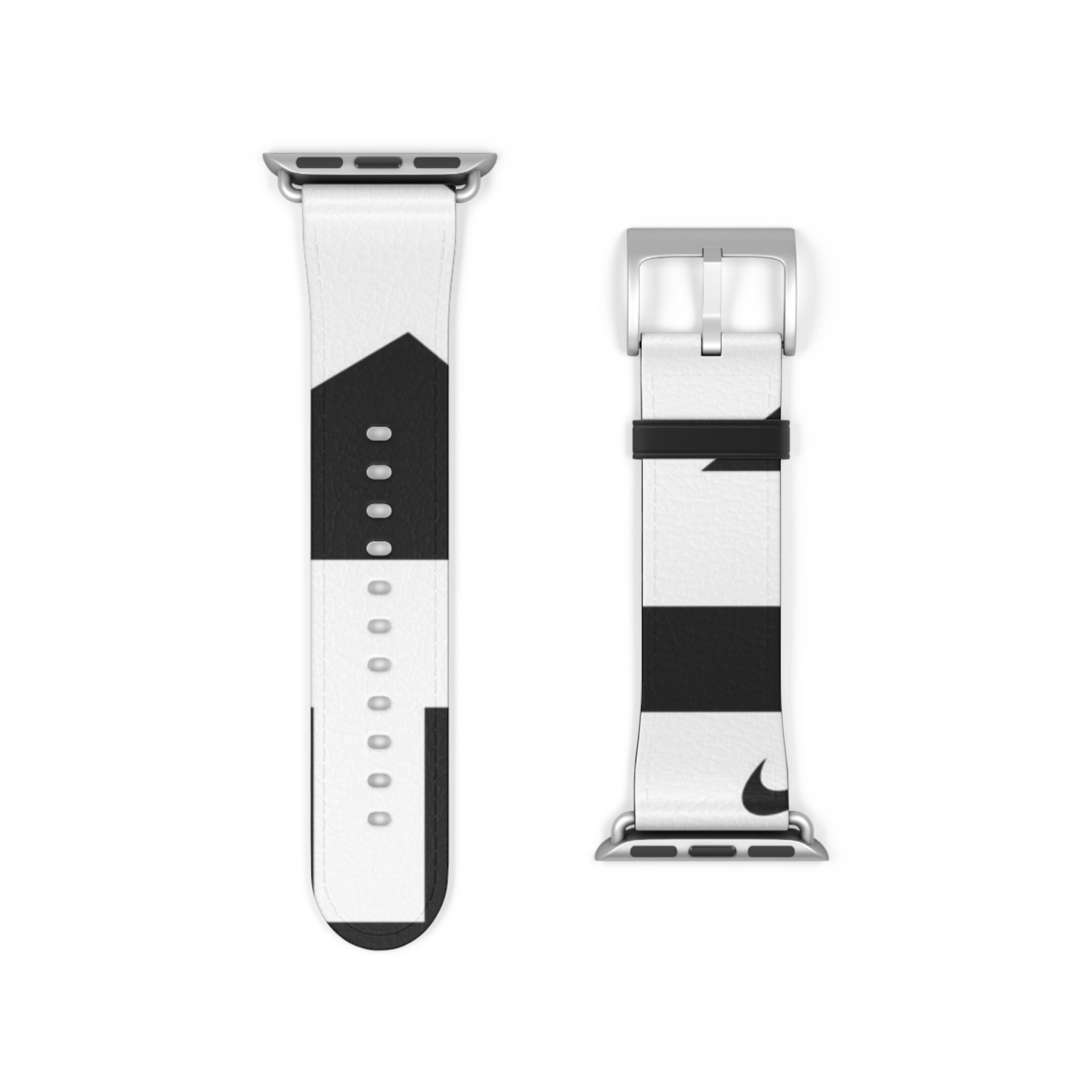Stylish Black and White Watch Band - Modern Design for Everyday Wear