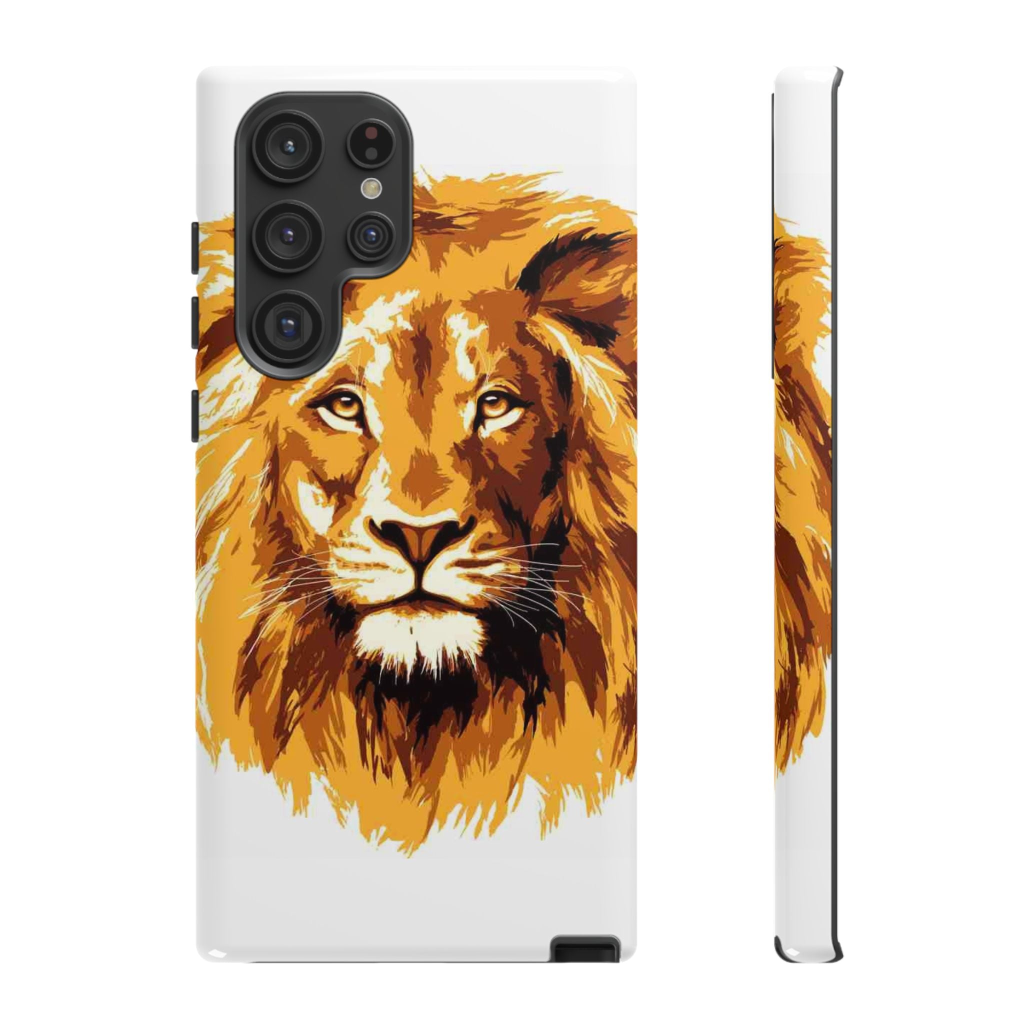 Lion Spirit Tough Phone Case – Bold, Protective Cover for Animal Lovers