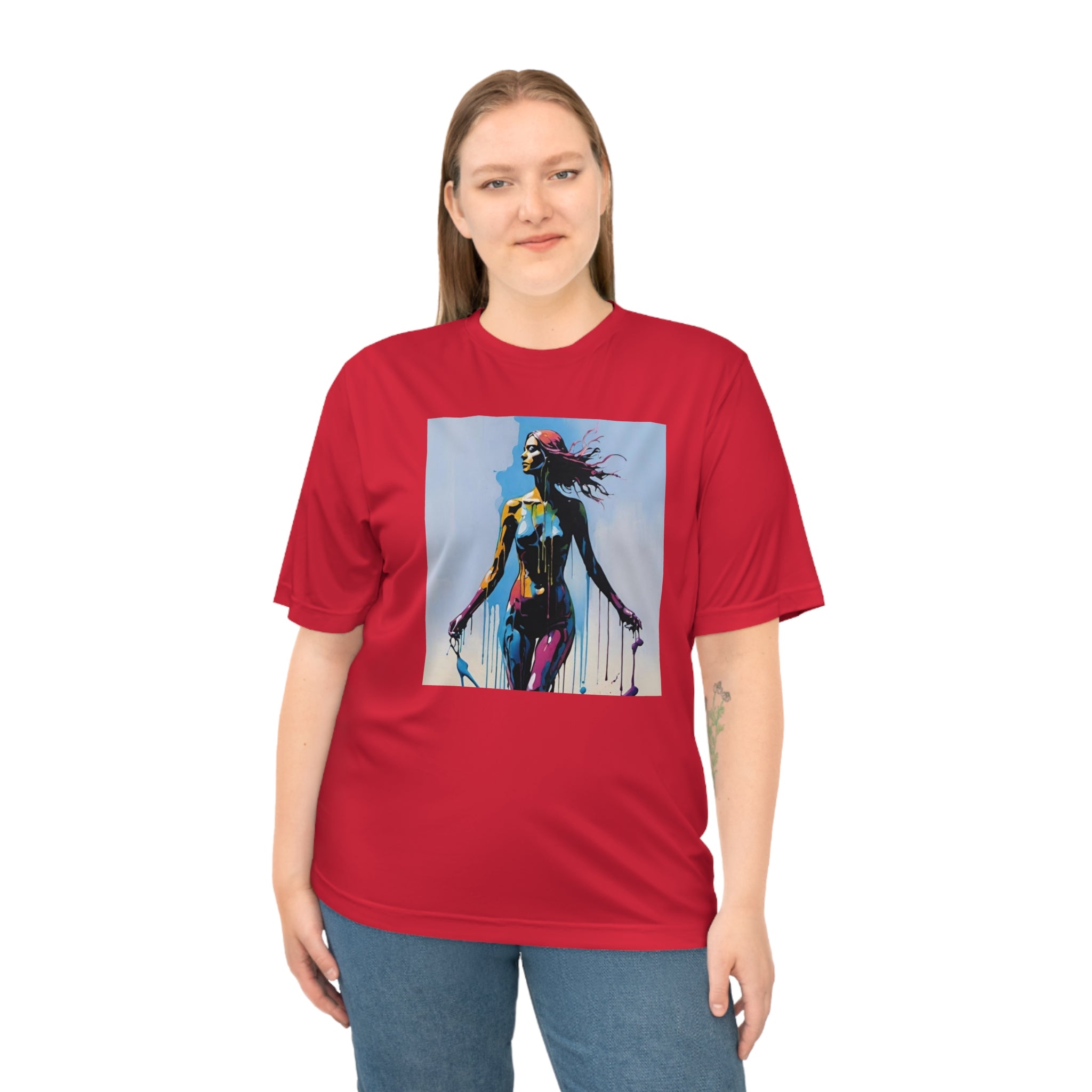 Unisex Zone Performance T-Shirt - Vibrant Street Art Design, Perfect for Active Lifestyles