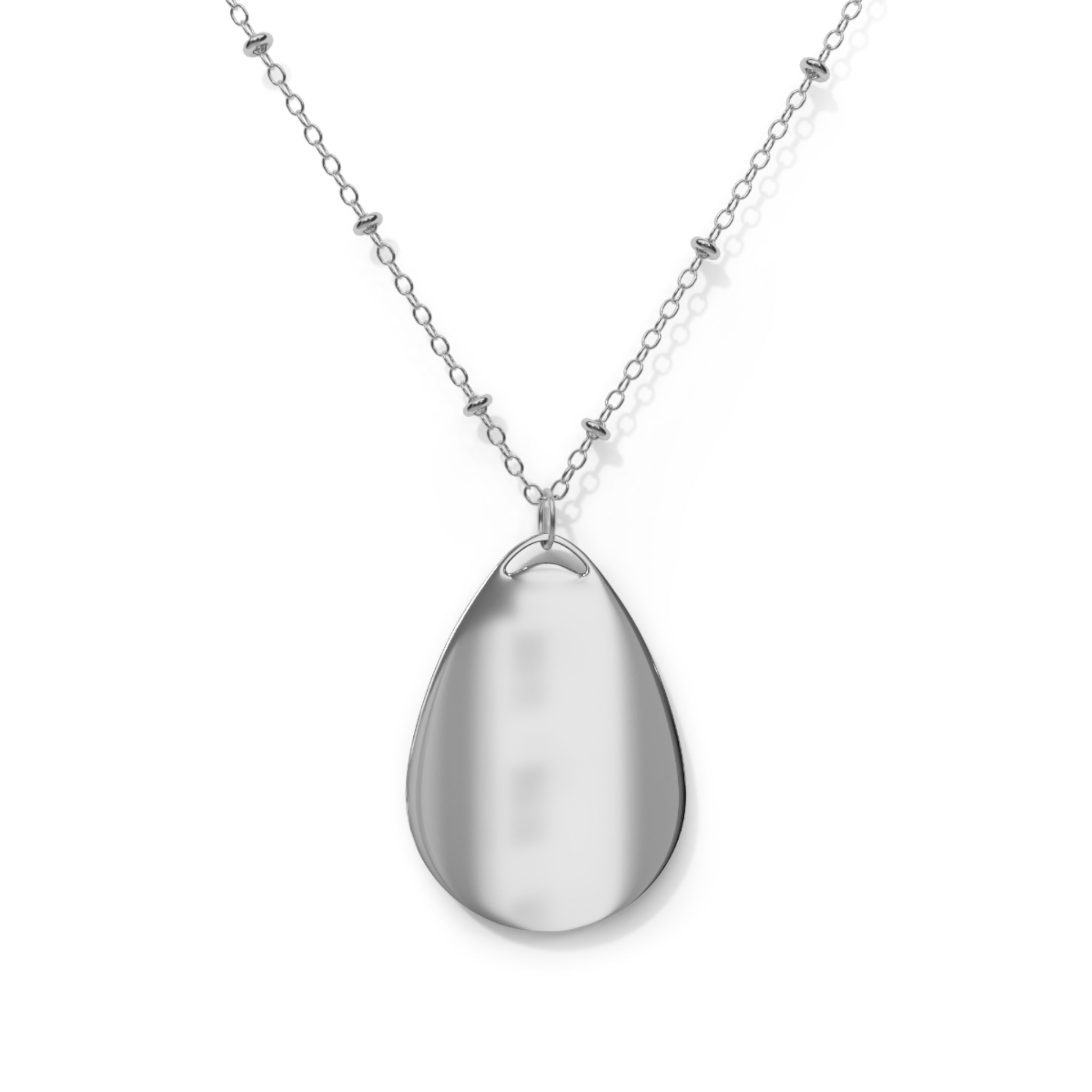 Edgy Oval Necklace with Vintage Vibe