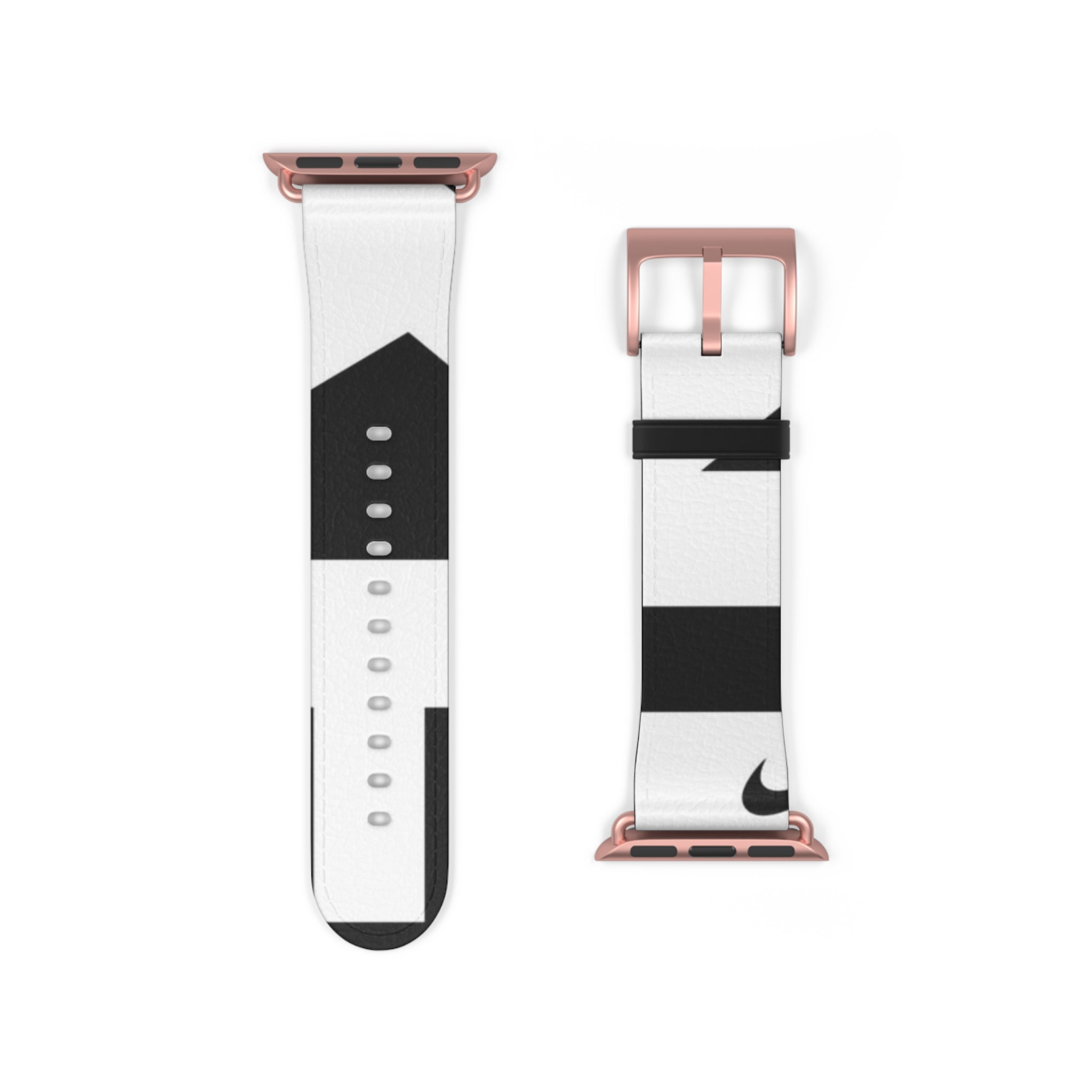 Stylish Black and White Watch Band - Modern Design for Everyday Wear