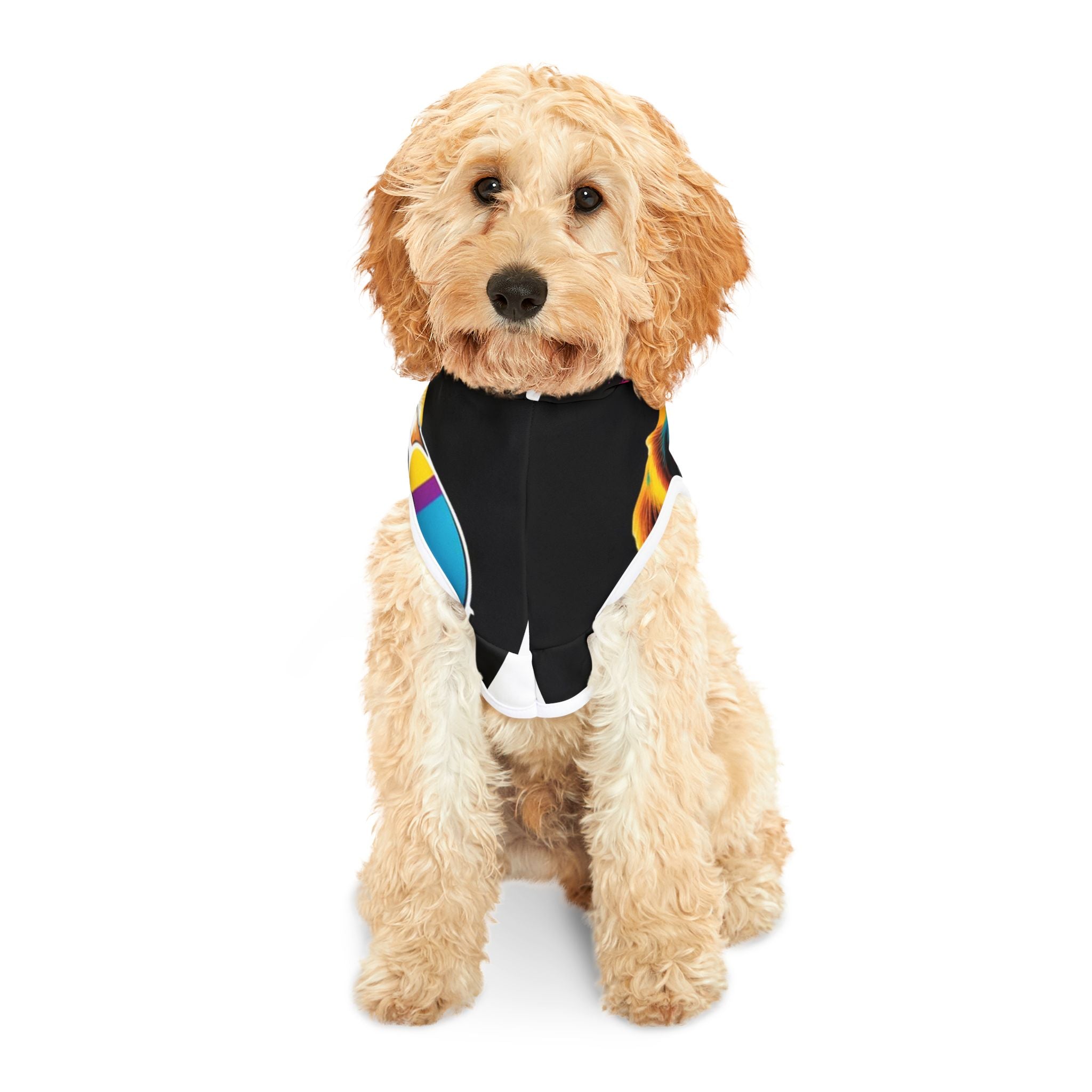 Colorful Pet Hoodie with Fun Dog Print - Perfect for Dog Lovers, Cozy Style for Any Occasion