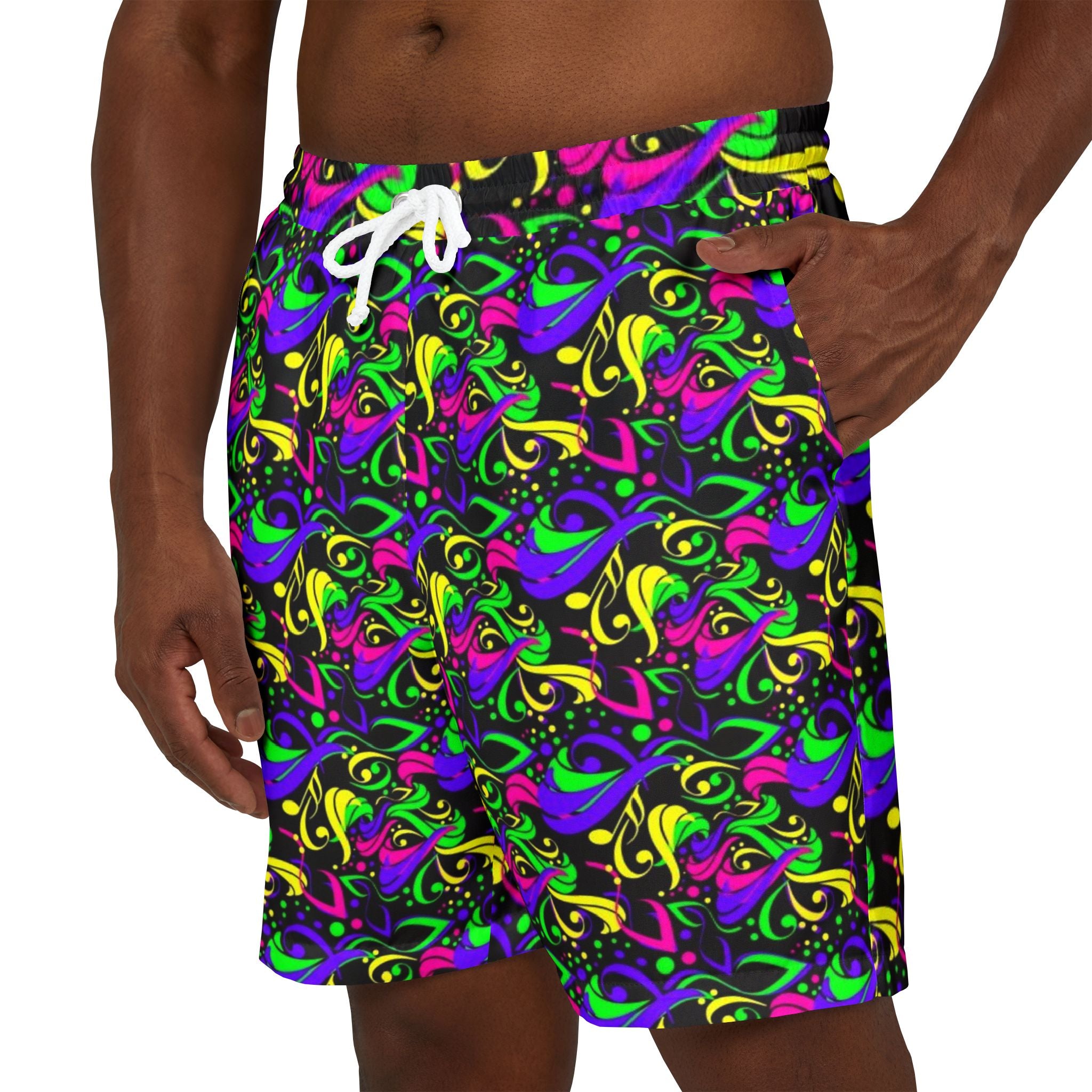 Vibrant Swim Shorts - Colorful Pattern for Beach Days