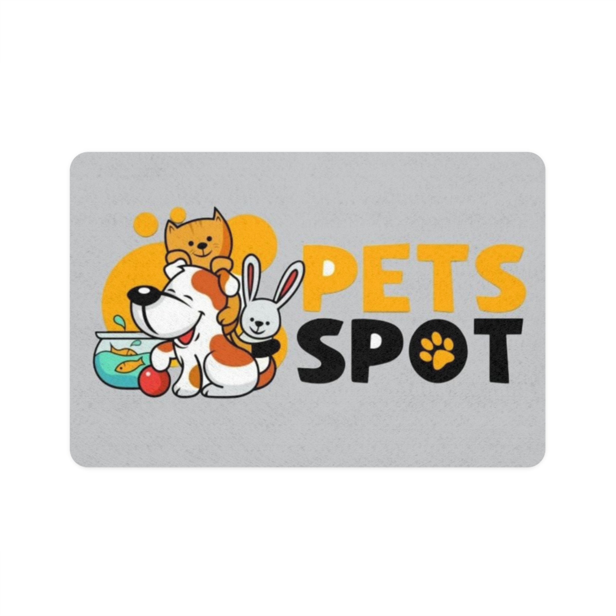 Cute Pets Spot Food Mat - Non-Slip 12x18 Dog & Cat Feeding Mat