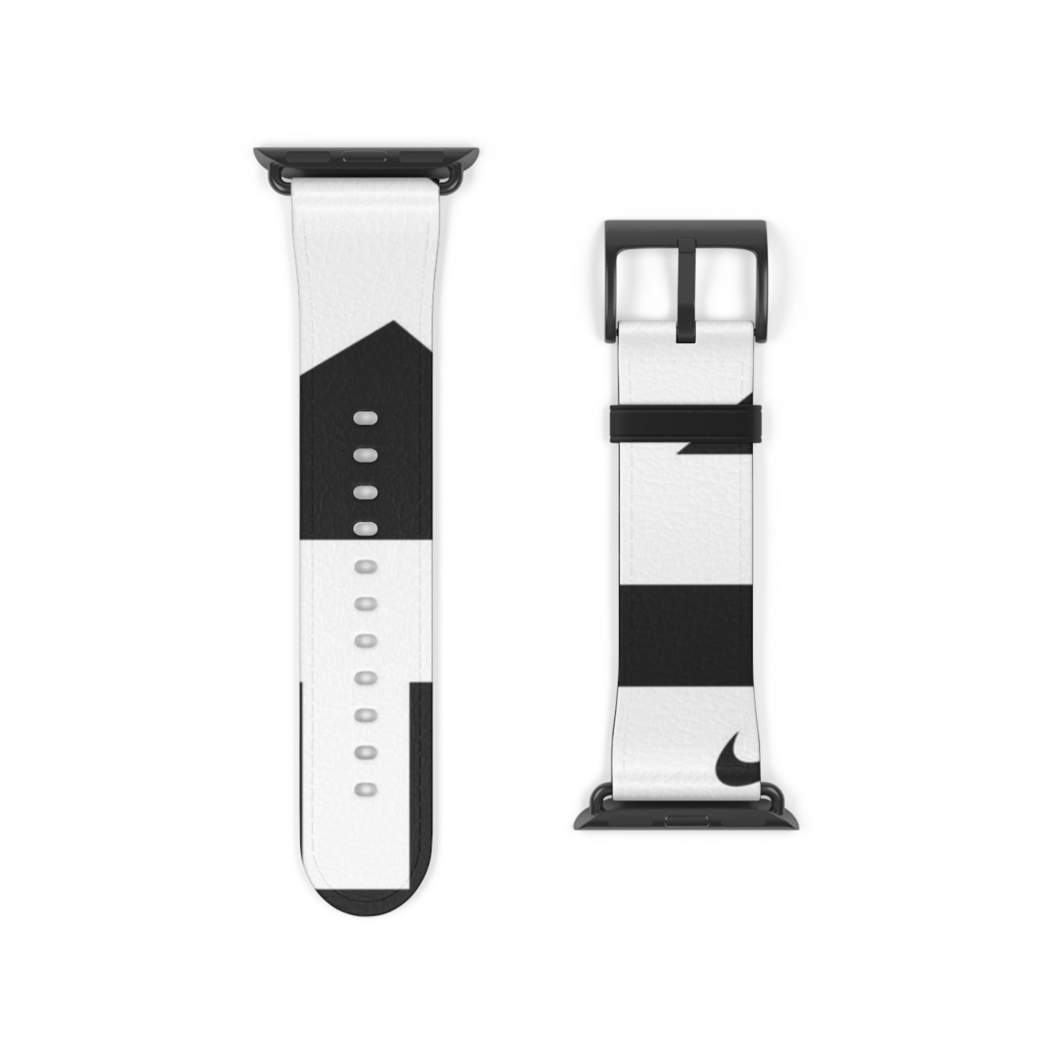 Stylish Black and White Watch Band - Modern Design for Everyday Wear