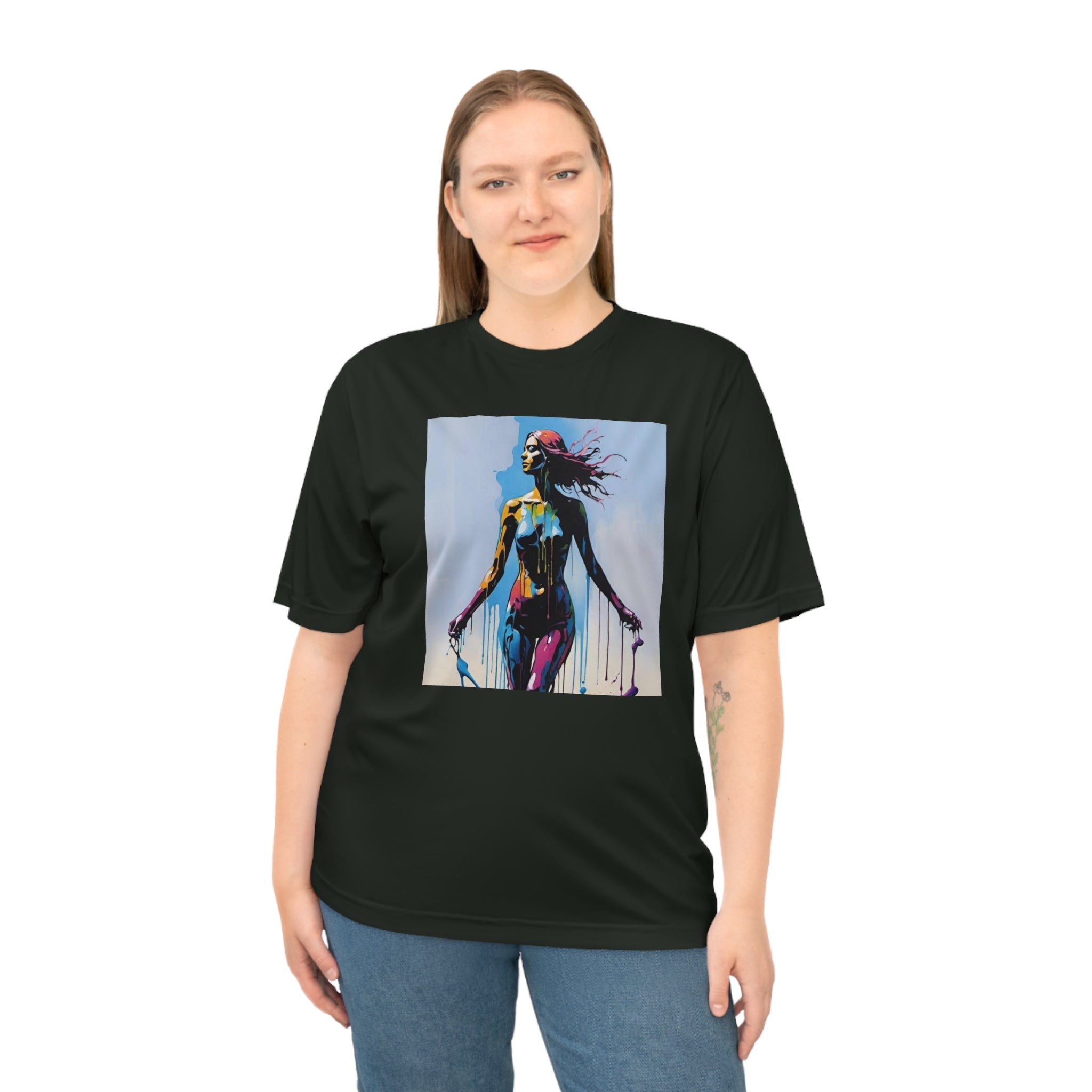 Unisex Zone Performance T-Shirt - Vibrant Street Art Design, Perfect for Active Lifestyles