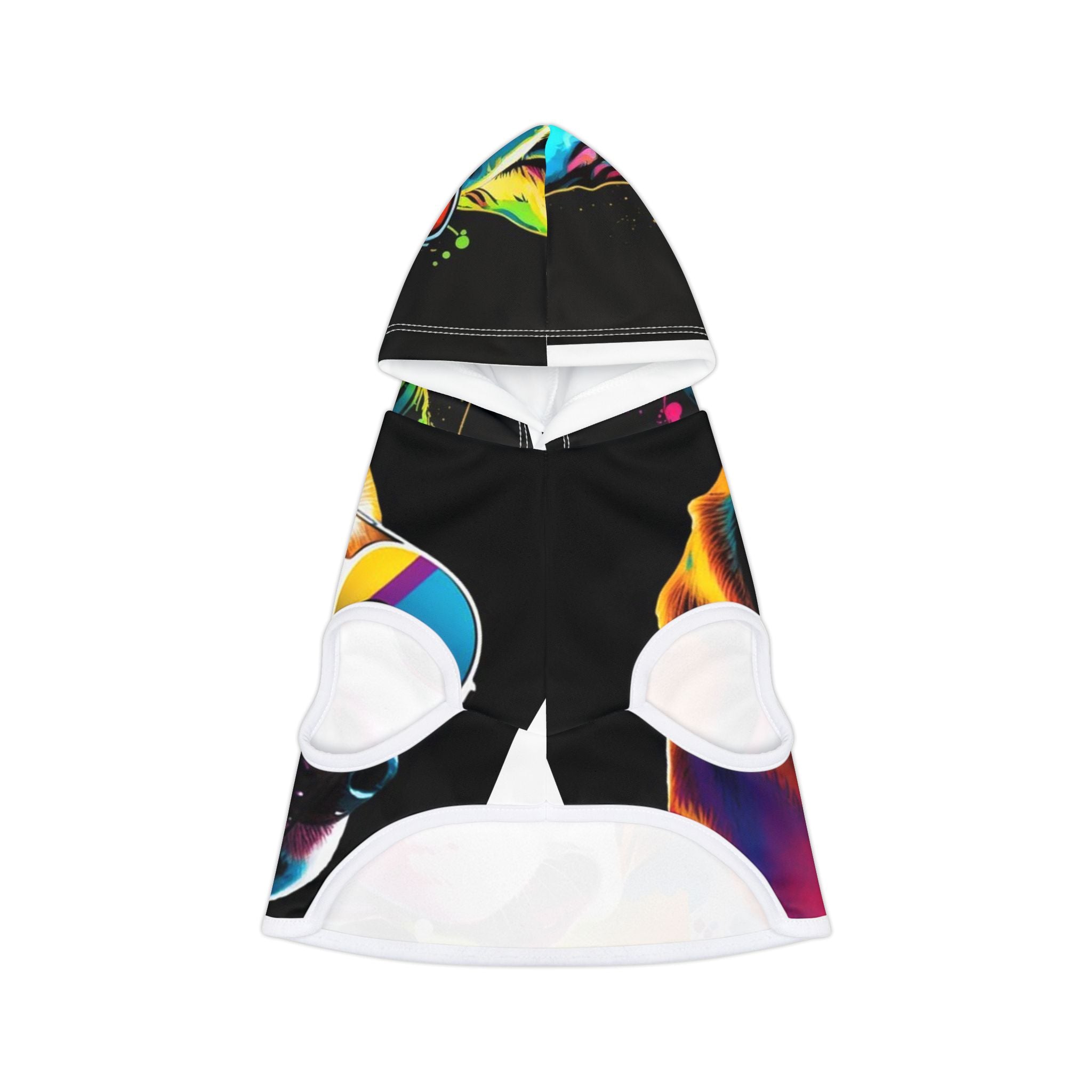 Colorful Pet Hoodie with Fun Dog Print - Perfect for Dog Lovers, Cozy Style for Any Occasion