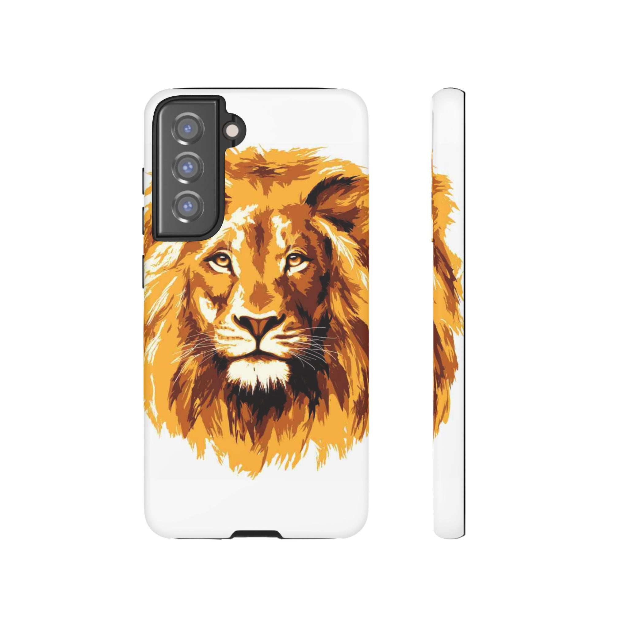 Lion Spirit Tough Phone Case – Bold, Protective Cover for Animal Lovers