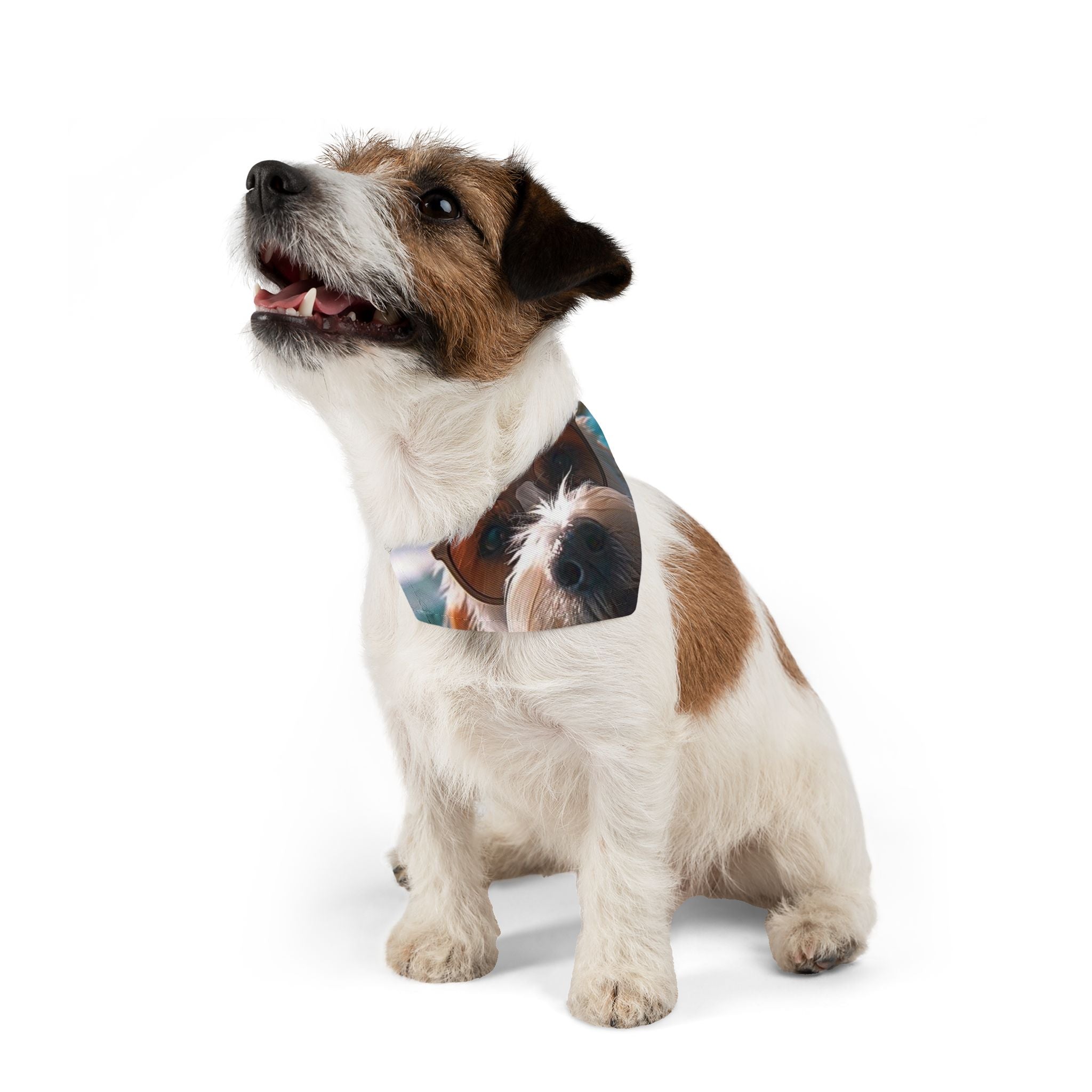 Cool Pet Bandana Collar for Fashionable Dogs - Sunglasses Design
