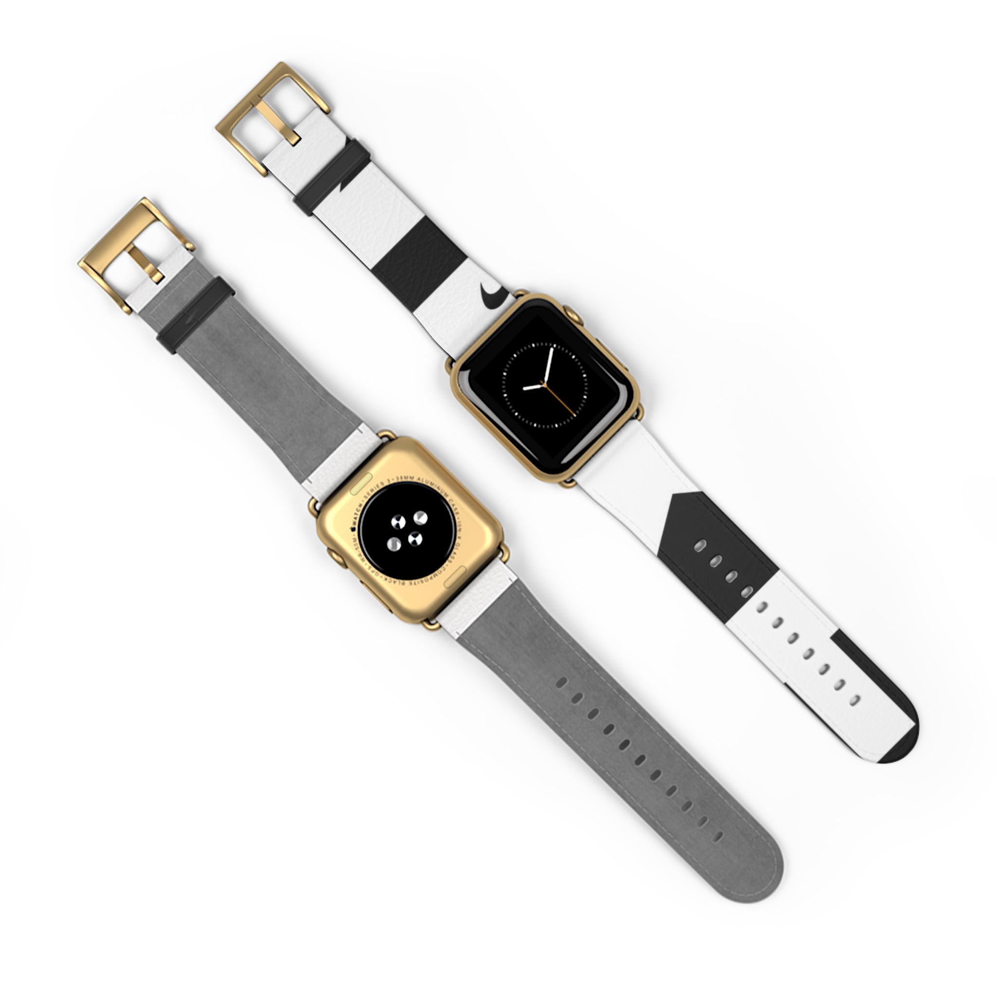 Stylish Black and White Watch Band - Modern Design for Everyday Wear