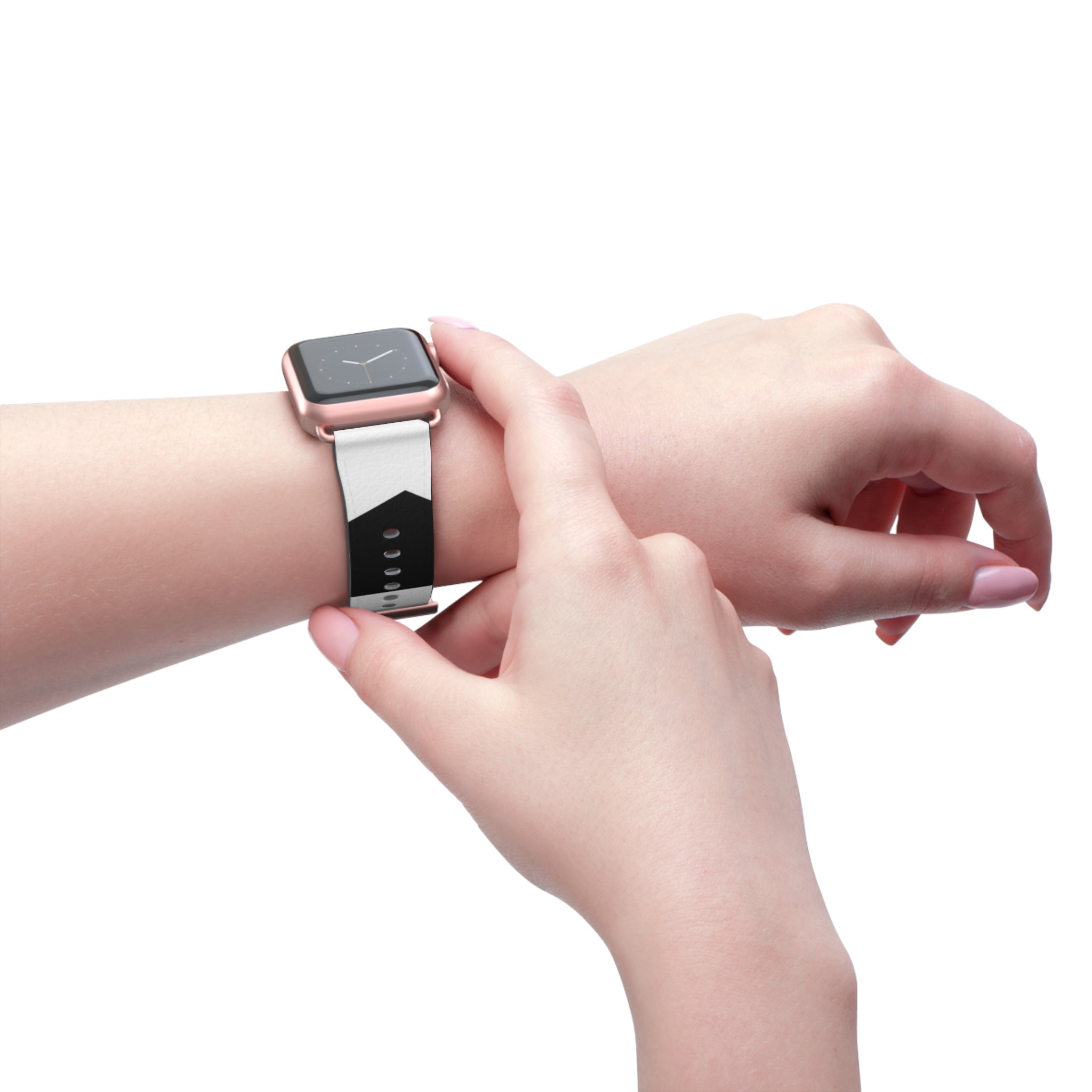 Stylish Black and White Watch Band - Modern Design for Everyday Wear