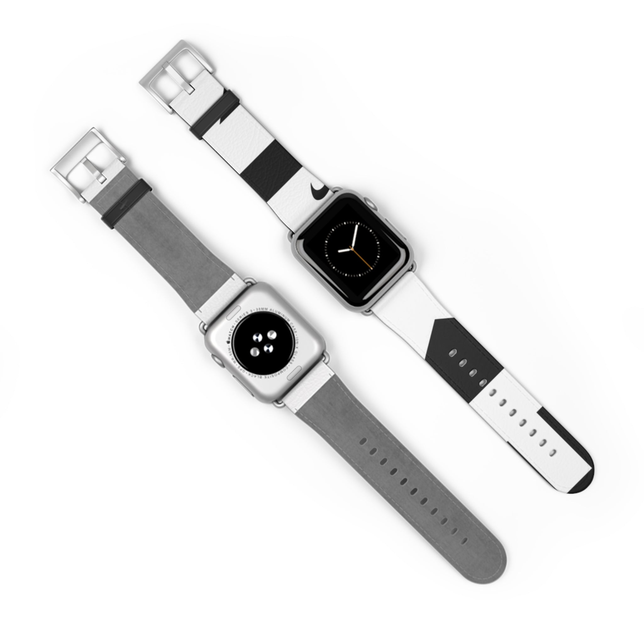 Stylish Black and White Watch Band - Modern Design for Everyday Wear