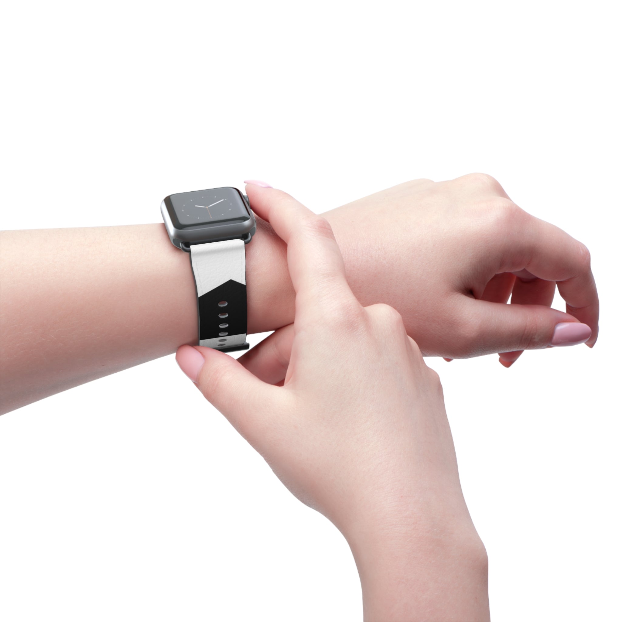 Stylish Black and White Watch Band - Modern Design for Everyday Wear