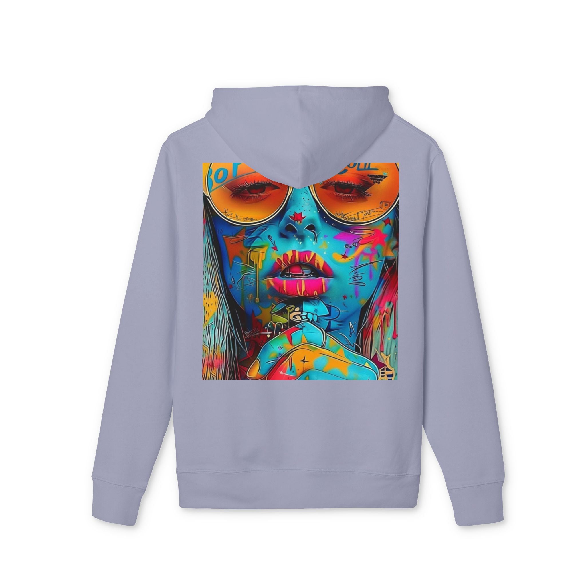 Vibrant Graphic Unisex Cruiser Hoodie - Artistic Portrait Design
