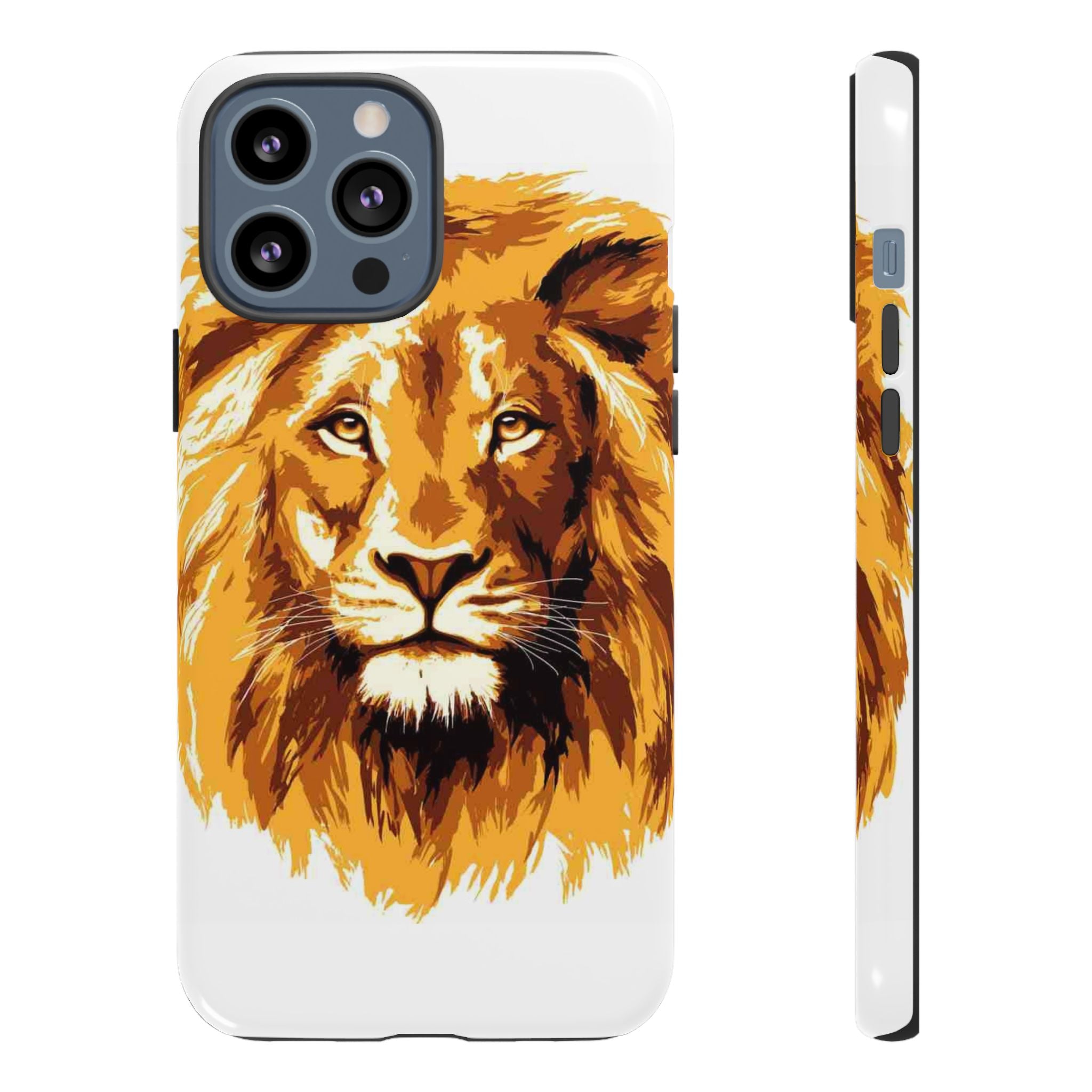Lion Spirit Tough Phone Case – Bold, Protective Cover for Animal Lovers