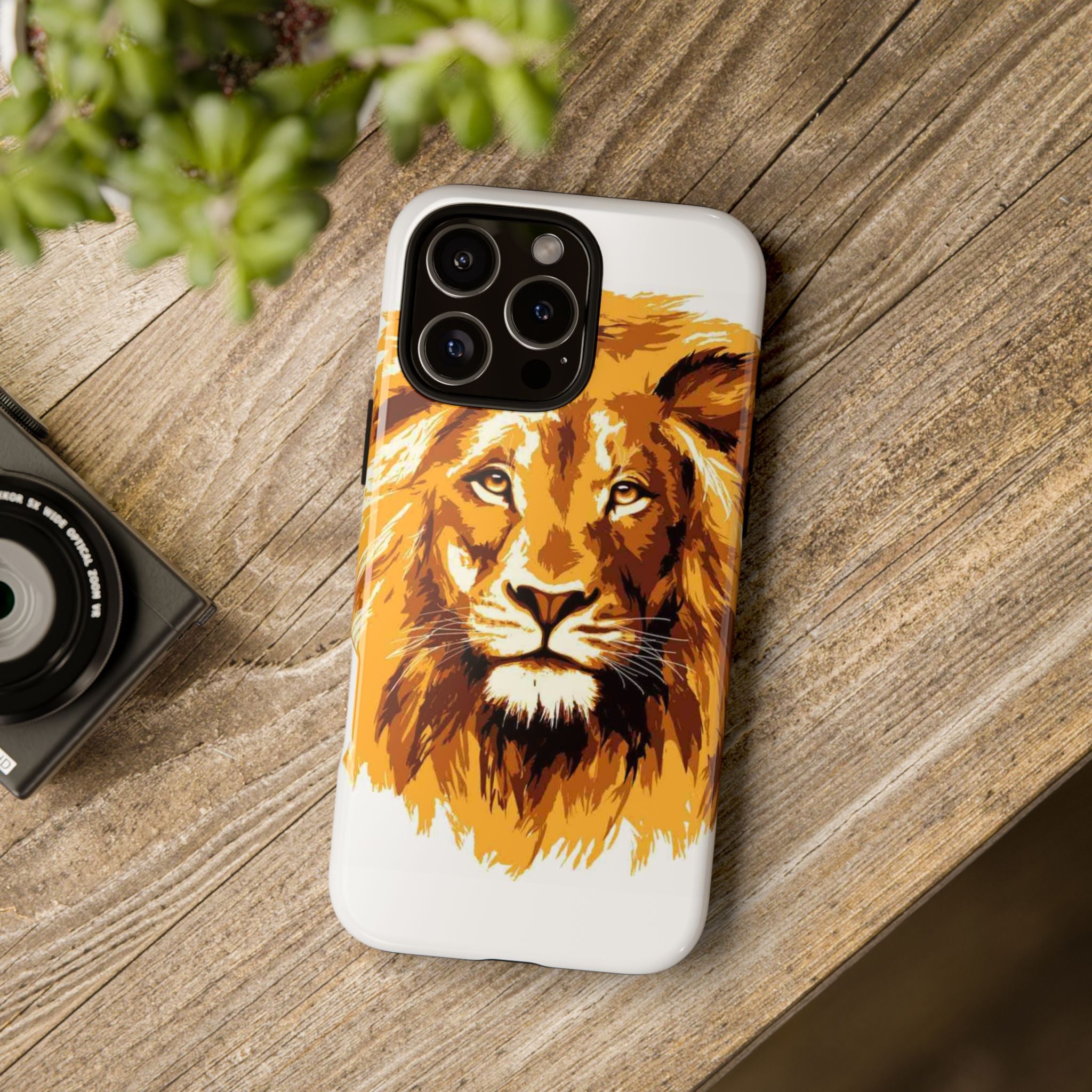 Lion Spirit Tough Phone Case – Bold, Protective Cover for Animal Lovers
