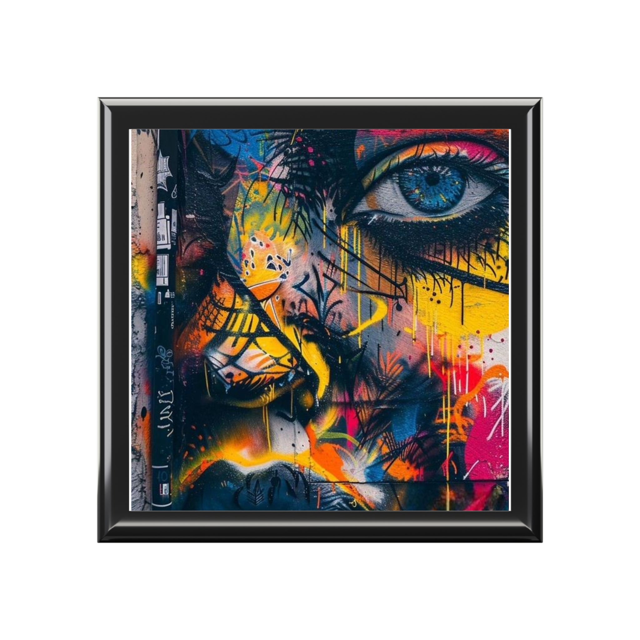 Vibrant Graffiti Jewelry Box - Colorful Urban Art Storage for Jewelry Lovers