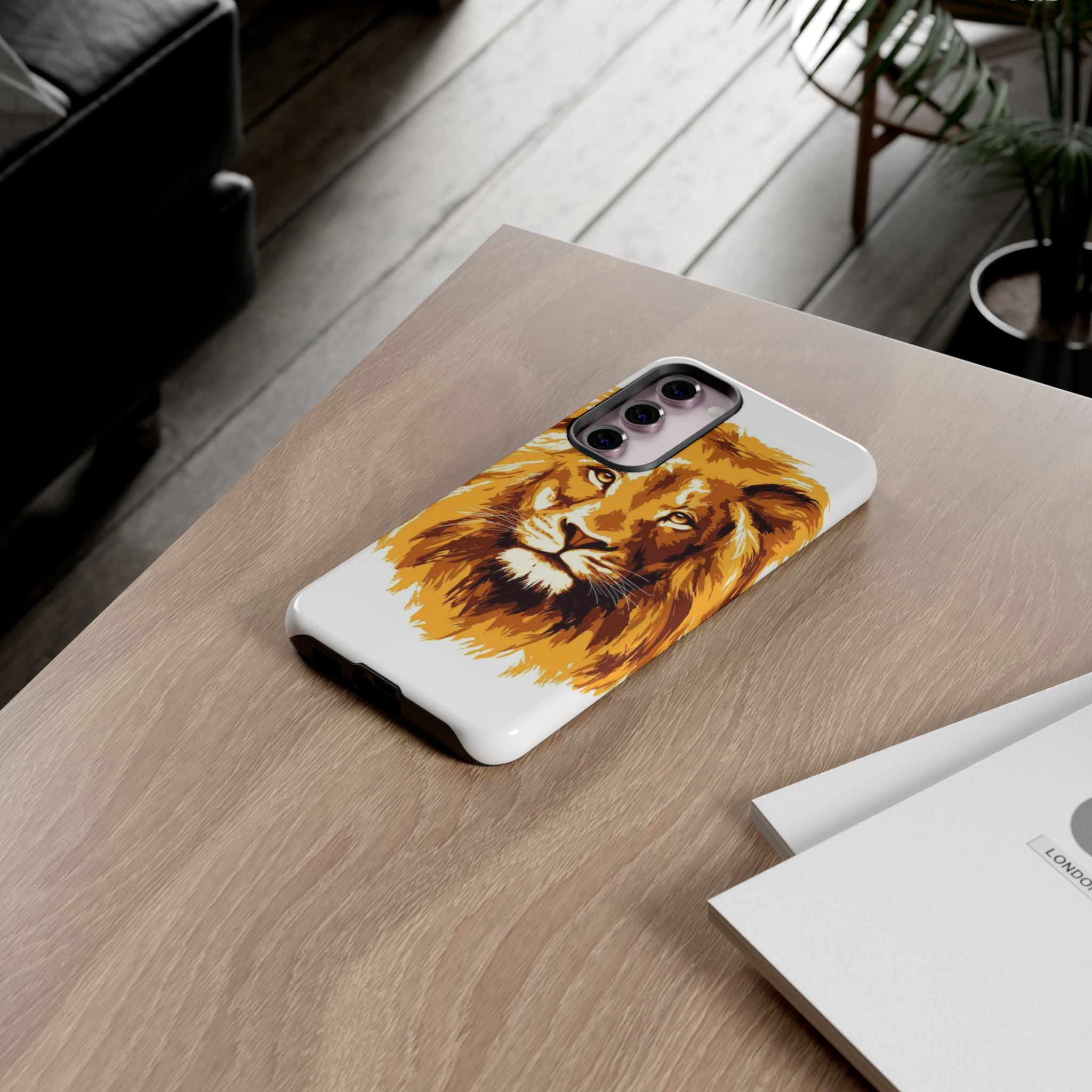 Lion Spirit Tough Phone Case – Bold, Protective Cover for Animal Lovers