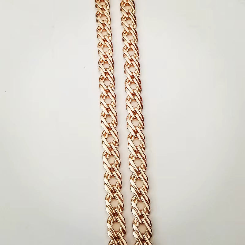 Trendy Men Bracelet Rose 585 Gold Color Fashion Jewelry Copper 5MM 17CM Long Bracelets Factory Direct